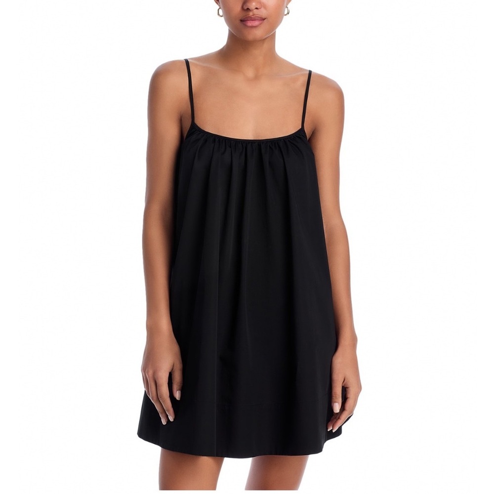 Solid & Striped The Lindsay Dress Noir Black Mini Babydoll Medium NEW